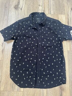 RVCA and Billabong Men’s Short-Sleeve Button-Down with Small Print